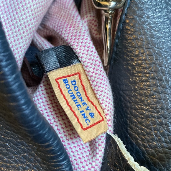 Dooney & Bourke Belvedere Logo Lock Pebbled Leather Bucket Bag - Picture 9 of 17